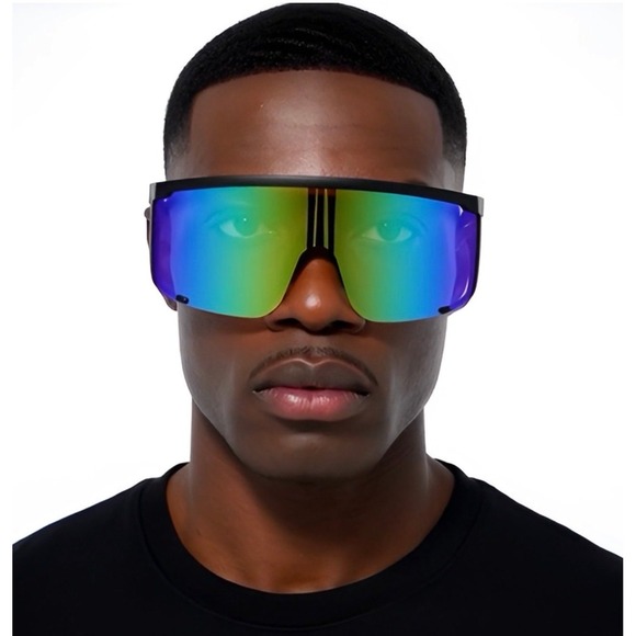 UV‎ Protected Sports Mirrored Wraparound Sunglasses Cycling Cricket Riding Men - Picture 10 of 11